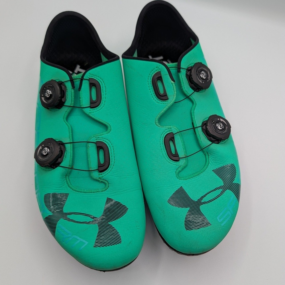 UnderArmour SpeedForm Sprint Pro BOA Racing Spikes Green Iridescent Men's 10.5